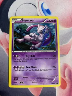 Pokemon TCG Mewtwo XY Black Star Promos XY100 Holo Promo LP - - Image 1