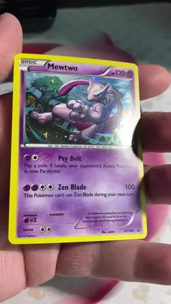 Pokemon TCG Mewtwo XY Black Star Promos XY100 Holo Promo LP - - Image 2