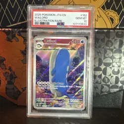 2025 POKEMON JTG EN-JOURNEY TOGETHER ILLUSTRATION RARE #162 WAILORD PSA 10 - Image 1