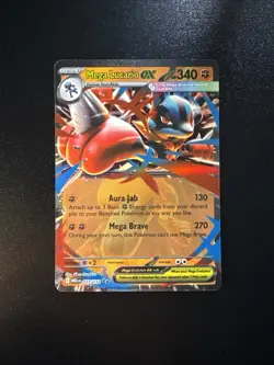 FREE SHIPPING Pokemon TCG Mega Evolution Mega Lucario ex 077/132 English NM - Image 1