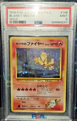 POKEMON PSA 9 BLAINE'S MOLTRES #146 HOLO GYM CHALLENGE 1999 JAPANESE A - Image 1