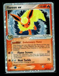 Pokemon TCG - Flareon EX 108/113 Holo Rare - Delta Species MP+ - Image 1