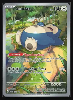 Pokemon Snorlax SVP 051 Scarlet & Violet 151 Full Art Holo Black Star Promo NM - Image 1