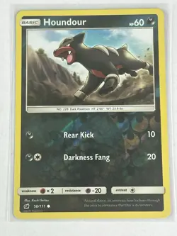Houndour 58/111 Crimson Invasion Reverse Holo Common Pokemon TCG - Image 1