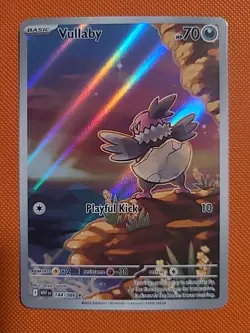 Pokemon TCG 2025 White Flare VULLABY 144/086 Illustration Rare Pack Fresh NM - Image 1