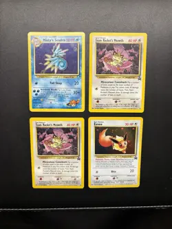 Pokemon Tcg Black Star Promo Lot, Eevee 11 , Rocket Meowth 18, Misty Seadra Pre - Image 1