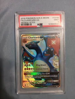 PSA 9 2019 Pokemon Hidden Fates Shiny Charizard GX SV49/SV94 Holo Mint - Image 1