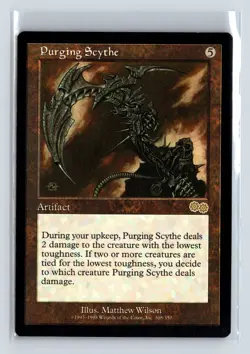 PURGING SCYTHE - MTG Magic the Gathering Card - Urza's Saga - Rare - Image 1