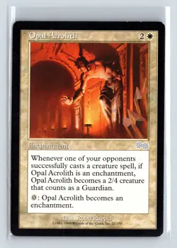 OPAL ACROLITH - MTG Magic the Gathering Card - Urza's Saga - Uncommon - Image 1