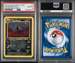 Pokemon TCG Houndoom Neo Revelation Double Holo Card PSA 8 Error NEW CERT - Image 3