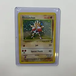 Hitmonchan Holo Rare Pokemon Card 7/102 Original Base Set, WOTC 1999 TCG - Image 1