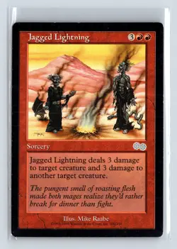 JAGGED LIGHTNING - MTG Magic the Gathering Card - Urza's Saga - Uncommon - Image 1