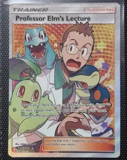 Professor Elm's Lecture 213/214 Sm-Lost Thunder Pokemon RARE CARD NM - Image 1