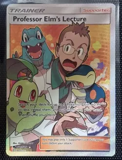 Professor Elm's Lecture 213/214 Sm-Lost Thunder Pokemon RARE CARD NM - Image 3