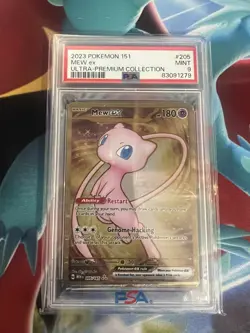 Mew ex 205/165 Scarlet Violet 151 Metal PSA Graded 9 Pokemon Trading Card Game - Image 1