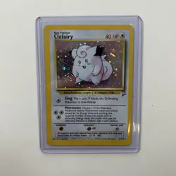 199 Pokemon Base Set Clefairy Holo Rare Card 5/102 WOTC - Image 1