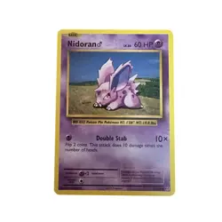 Nidoran Pokemon Card - Base Set - 1999 - WOTC - #032 - Collectible - Image 1
