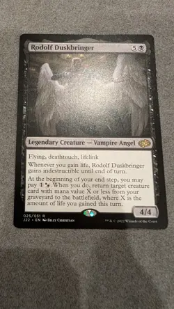 MTG English Rodolf Duskbringer NM Normal Jumpstart 2022 Magic #025/051 Rare - Image 1