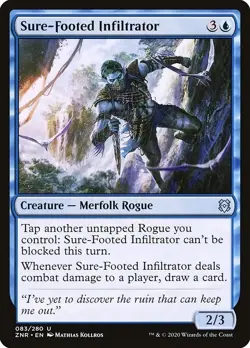 Sure-Footed Infiltrator 4x FOIL ZNR MTG Zendikar Rising Uncommon MINT blue - Image 1
