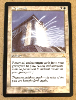 MTG Replenish Foil English Magic the Gathering Urza's Destiny White Sorcery Used - Image 1
