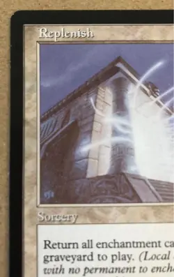 MTG Replenish Foil English Magic the Gathering Urza's Destiny White Sorcery Used - Image 2