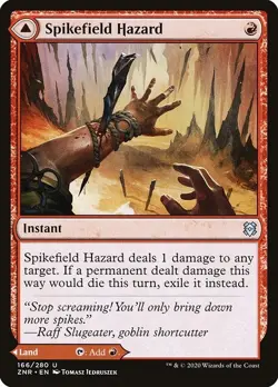 Spikefield Hazard / Cave 2x FOIL ZNR MTG Zendikar Rising Uncommon MINT red - Image 1