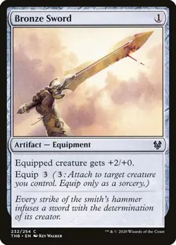 1x Bronze Sword NM Eng MTG - Theros Beyond Death - Image 1