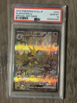 2023 Japanese Pokemon SV2a Alakazam ex 203/165 Special Art Rare SAR 151 PSA 10 - Image 5