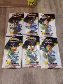 Pokemon TCG First Partner Pack Cards 2x Alola Unova Sinnoh Lot of 6 New IN HAND - Image 1