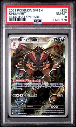 2023 POKEMON SVI EN-SCARLET & VIOLET ILLUSTRATION RARE #220 KINGAMBIT PSA 8 - Image 1