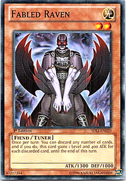 Fabled Raven SDLI-EN020 Yu-Gi-Oh! Light Play 1st Edition - Image 1