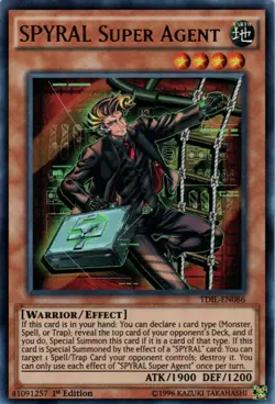 Yugioh! LP SPYRAL Super Agent - TDIL-EN086 - Ultra Rare - 1st Edition Lightly Pl - Image 1
