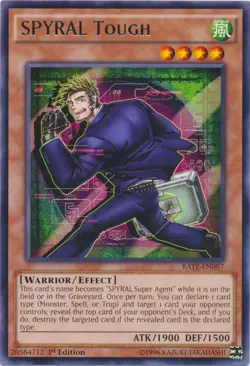 Yugioh! LP SPYRAL Tough - RATE-EN087 - Rare - 1st Edition Lightly Played, Englis - Image 1