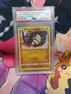 Pokemon TCG Shining Rayquaza Holo Rare Card Shining Legends 56/73 PSA 9 - Image 2