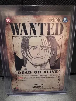 One Piece Shanks OP09-004 Wanted SR-SPC Emperors in the New World Card English - Image 1