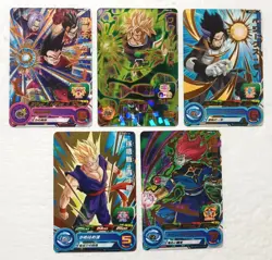 Lot of 5 Japanese Dragon Ball Super Dragonball Heroes TCG Promo Card Set - Image 1