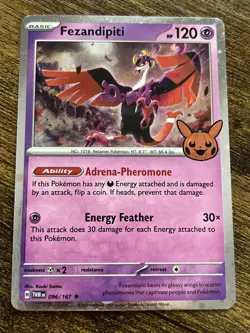 Fezandipiti (Cosmos Holo) 096/167 Trick or Trade 2024 Holo Pokemon Card - Image 1