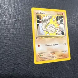 NM (1st edition) Pokemon GEODUDE Card NEO REVELATION Set 44/64 First Ed COMMON - Image 2