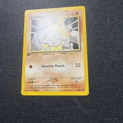 NM (1st edition) Pokemon GEODUDE Card NEO REVELATION Set 44/64 First Ed COMMON - Image 3
