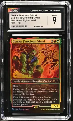 BLANKA, FEROCIOUS FRIEND Secret Lair Foil Street Fighter CGC 9 MTG - Image 1