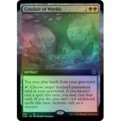 FOIL CONDUIT OF WORLDS (EXTENDED ART) Phyrexia: All Will Be One ONE Magic MTG - Image 1