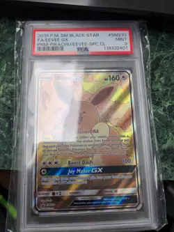 2019 POKEMON EEVEE GX FULL ART SM233 PSA 9 MINT - Image 1