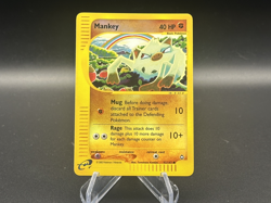 Mankey - Reverse Holo - 92/147 Aquapolis - Pokemon TCG - 2003 - Image 1