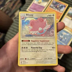 🌀SWIRL🌀 2018 POKEMON TCG Blissey 153/214 Lost Thunder 2018 COSMOS HOLO RARE - Image 1