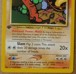 Sudowoodo 26/64 1st Edition Rare Non-Holo Neo Revelation Set Pokemon NM/LP - Image 3