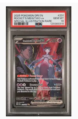 Team Rockets Mewtwo EX 231/182 Special Illustration Sv10 PSA 10 Pokemon TCG 2024 - Image 1