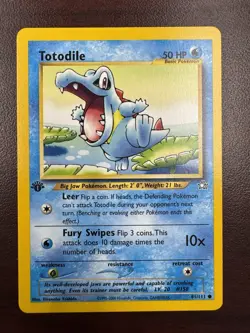 Pokemon - Totodile 81/111 Common 1st Edition Neo Genesis LP+ - Image 1