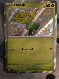 Pokemon Scarlet & Violet Paldean Fates Oddish Baby Shiny - NM #92/91 8761 - Image 3