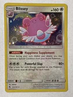 Pokemon TCG Blissey S&M Lost Thunder 153/214 Cosmos Holo Rare Promo Ungraded - Image 1