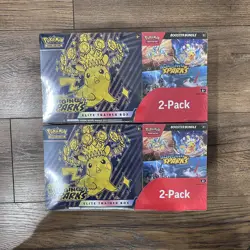 Pokemon Surging Sparks ETB + Booster Bundle Costco 2-pack Sealed x2 (Lot of 2) - Image 1